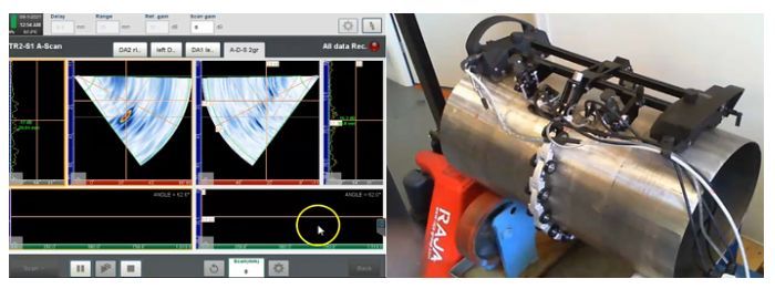 Сканер LYNCS CHAIN на трубопроводе